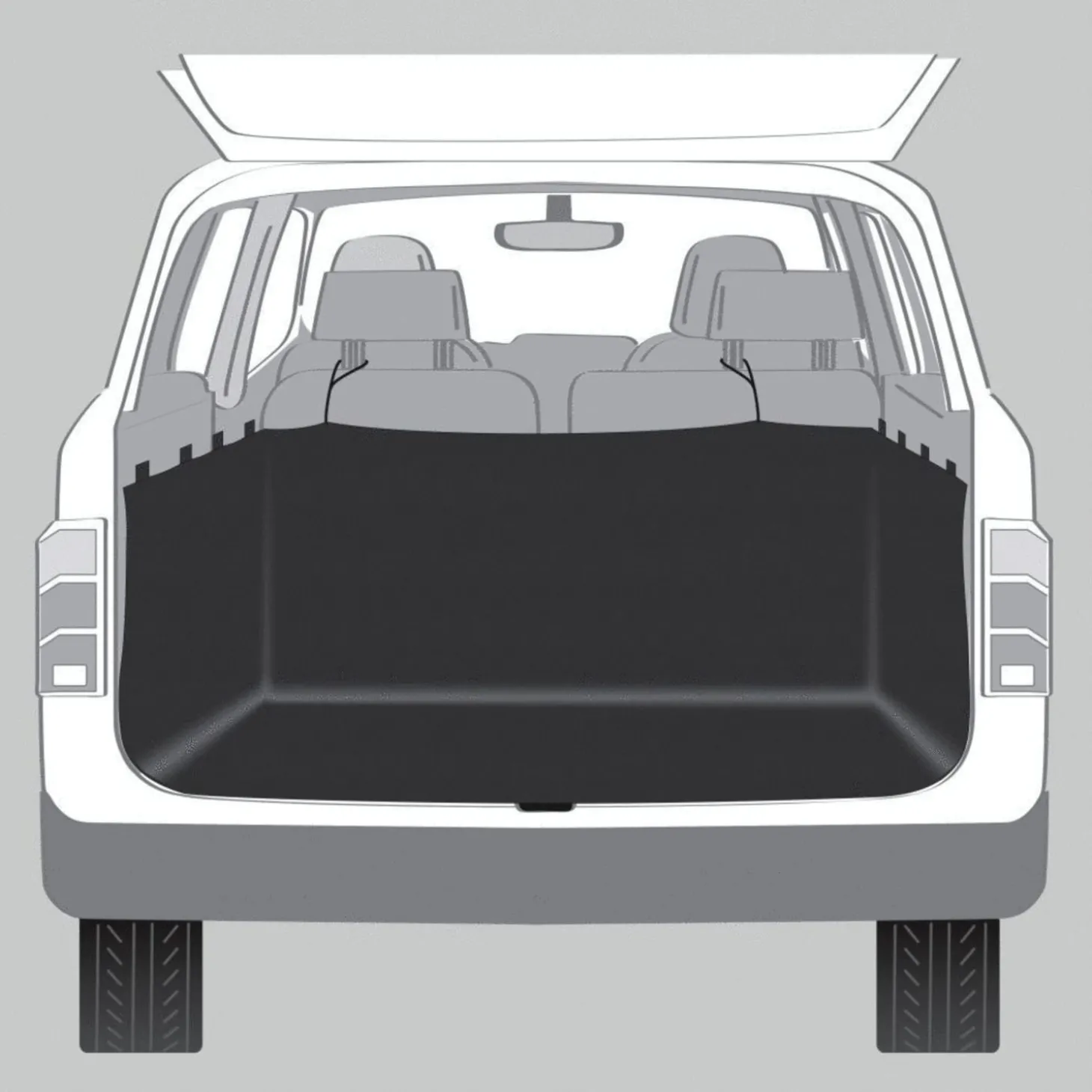 Trixie Kofferbak-Beschermdeken - Hondenautoaccessoire - 230x170 cm Zwart