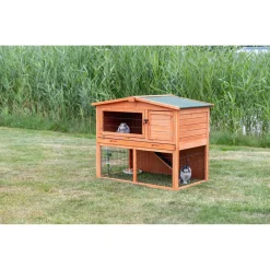 Trixie Natura Konijnenhok Lilly - Dierenverblijf - 124x78x102 cm Bruin