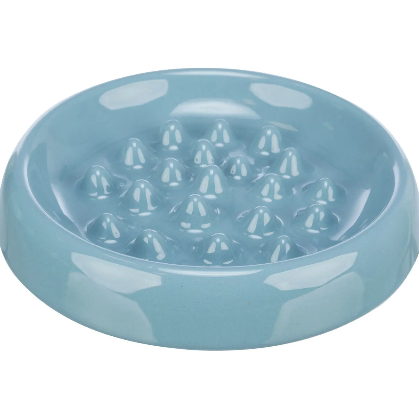 Trixie Voer/Waterbak Slow Feed Keramiek - Kattenvoerbak - Ø18 cm 440 g Assorti