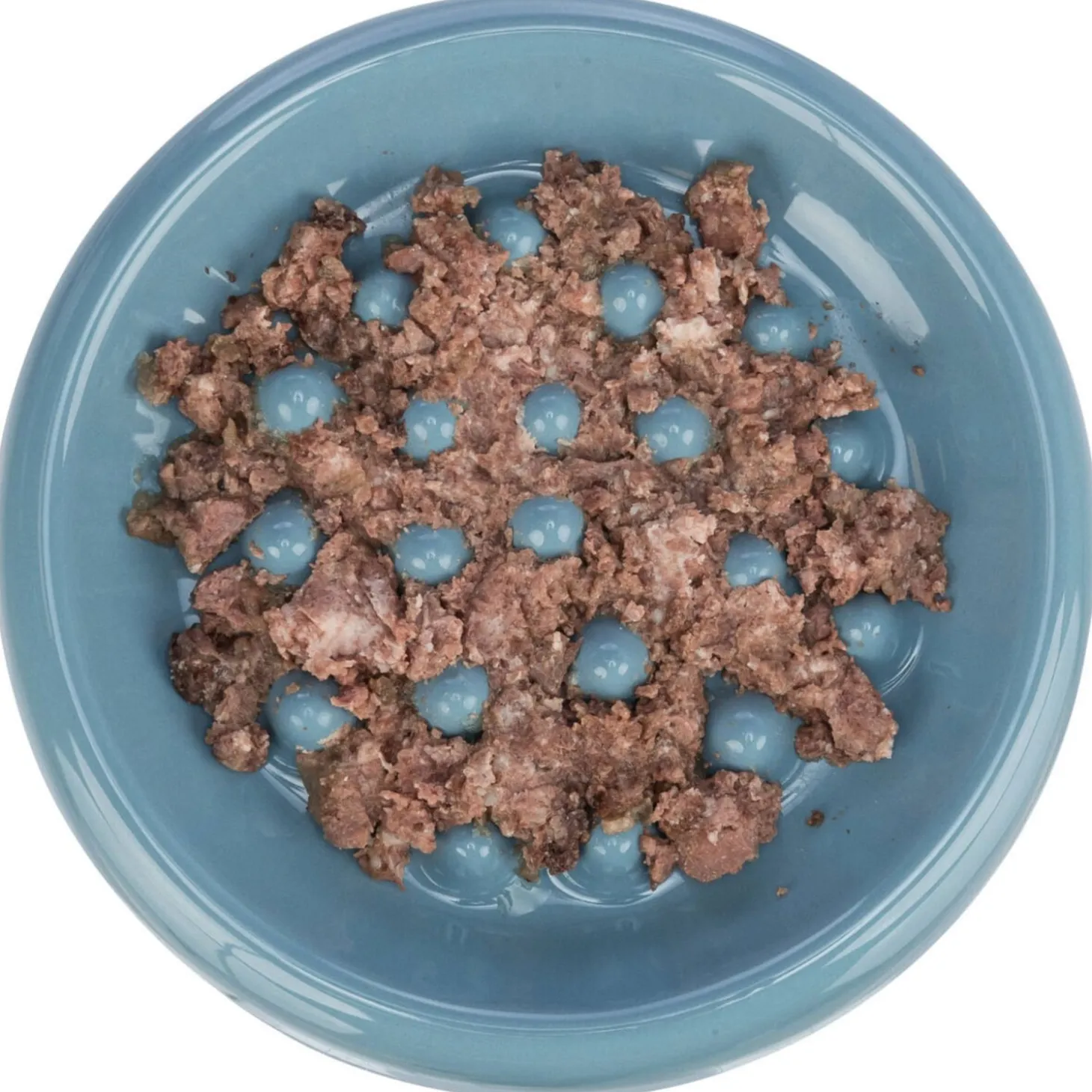 Trixie Voer/Waterbak Slow Feed Keramiek - Kattenvoerbak - Ø18 cm 440 g Assorti