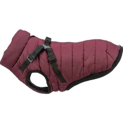 Trixie Winterjas Pirou Met Tuig Bordeaux - Hondenkleding