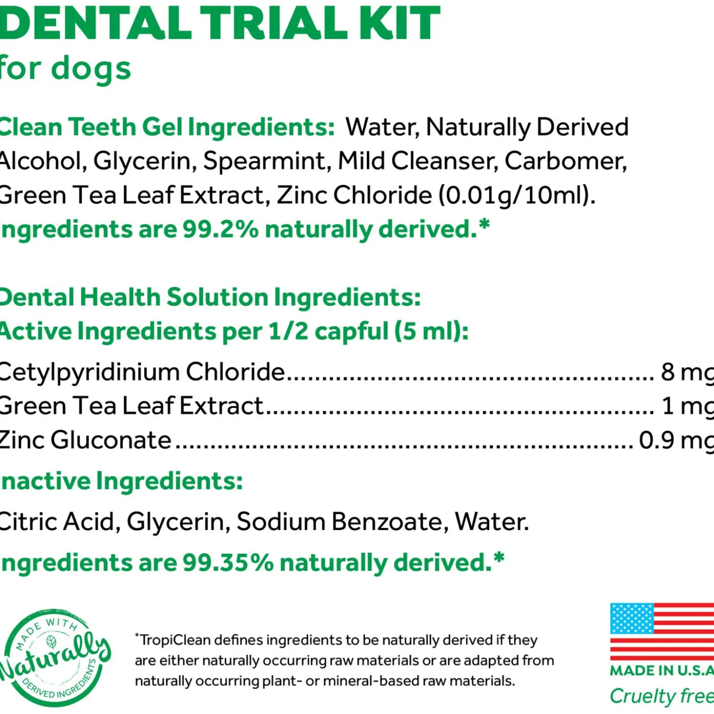 Tropiclean Fresh Breath Dental Trial Kit - Gebitsverzorging - 59 ml 19 g