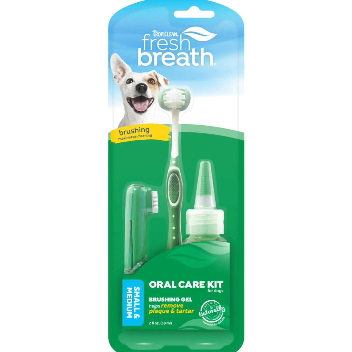 Tropiclean Fresh Breath Oral Gel Kit Small Dogs - Gebitsverzorging - 59 ml 15 g