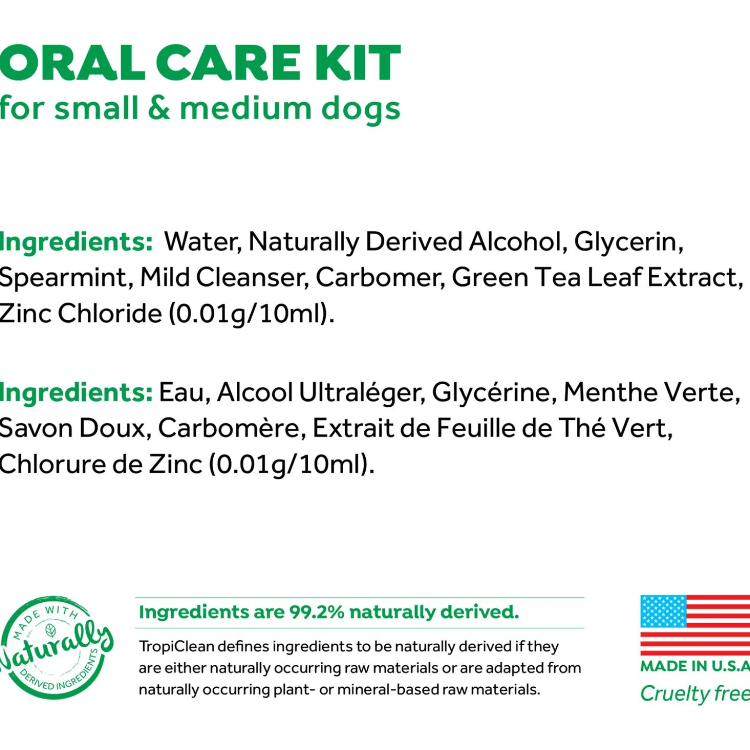 Tropiclean Fresh Breath Oral Gel Kit Small Dogs - Gebitsverzorging - 59 ml 15 g
