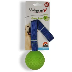 Vadigran Tpr Bal Met Touw Green Apple - Hondenspeelgoed - Appel Ø6.5 cm Groen