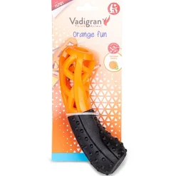 Vadigran Tpr Orange Fun Stick - Hondenspeelgoed - Sinaasappel 18 cm Oranje Zwart