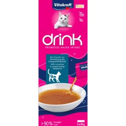 Vitakraft Drink Zalm Met L-Carnitine - Kattensnack - Zalm 5x30 g
