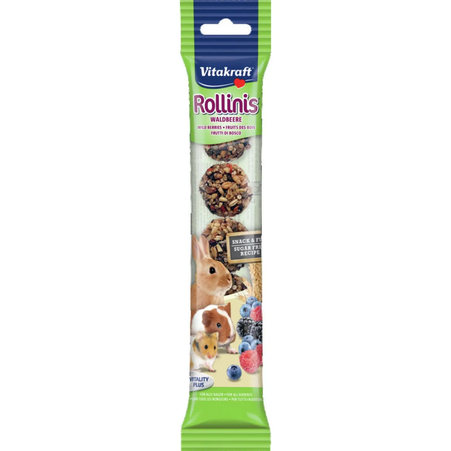 Vitakraft Rollinis Bosvrucht - Knaagdiersnack - 48 g