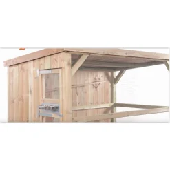 Voldux Volière R4 Deurtje Links Bouwpakket - Vogelverblijven - 250x150x190 cm Naturel