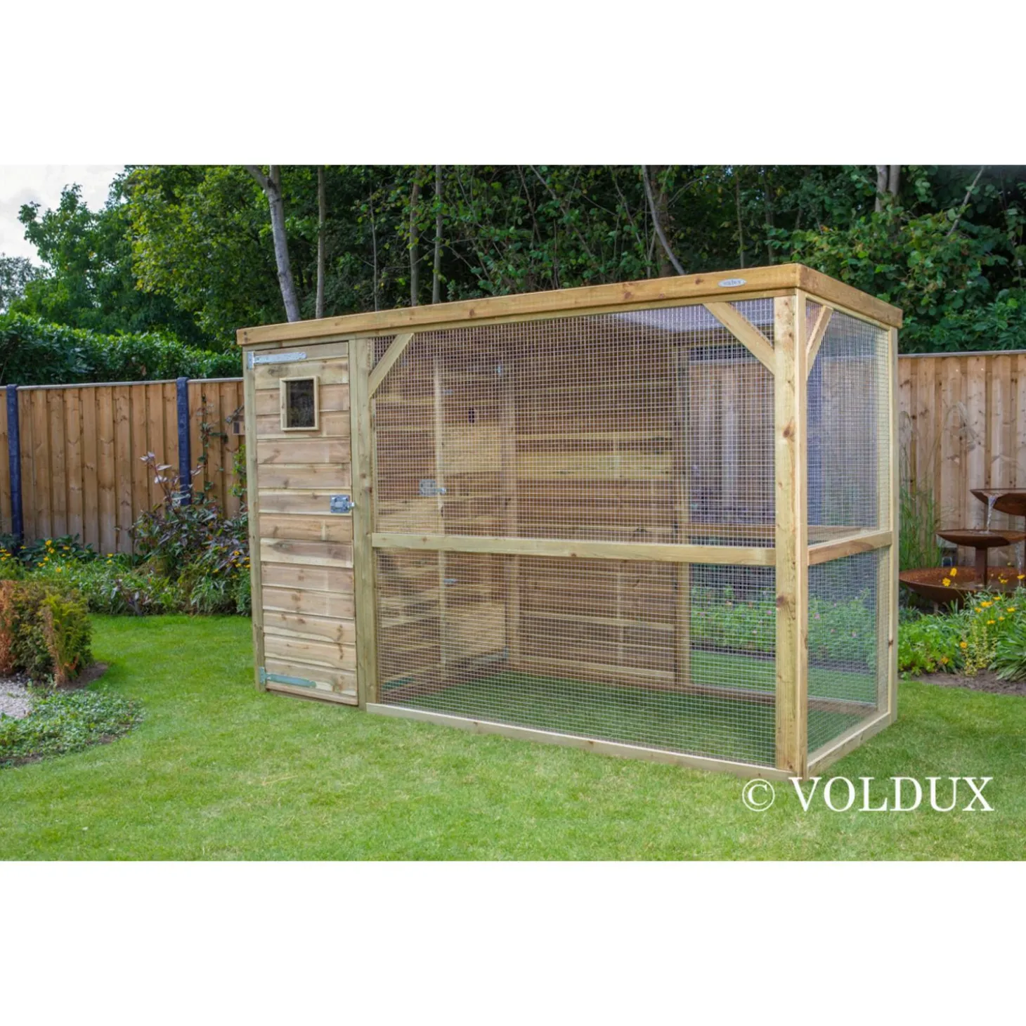 Voldux Volière Toon Links - Vogelverblijven - 300x120x190 cm Natural