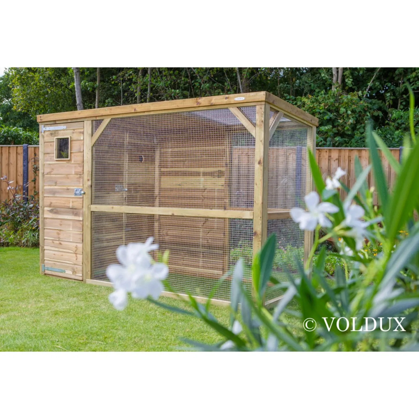 Voldux Volière Toon Links - Vogelverblijven - 300x120x190 cm Natural