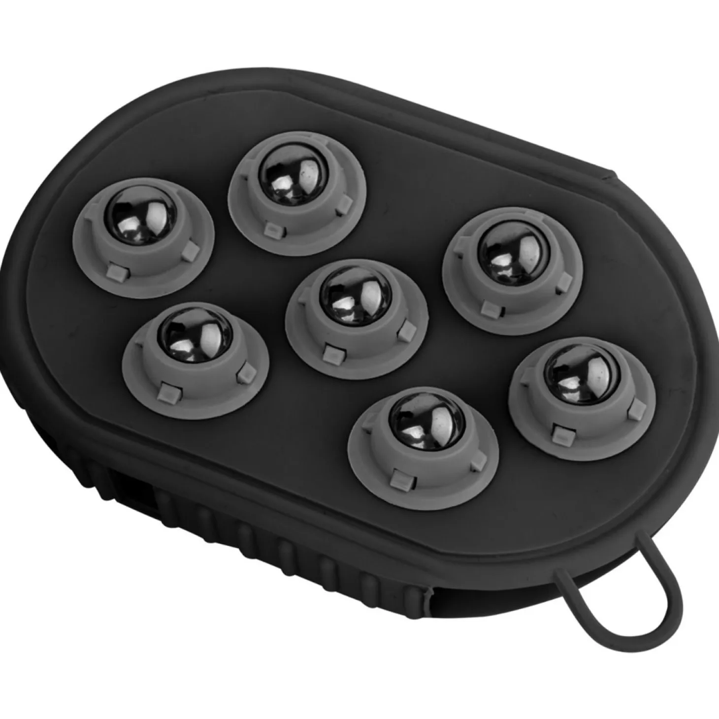 Waldhausen Massagehandschoen Met Massage Balletjes - Borstel & Kam - Zwart per stuk One Size