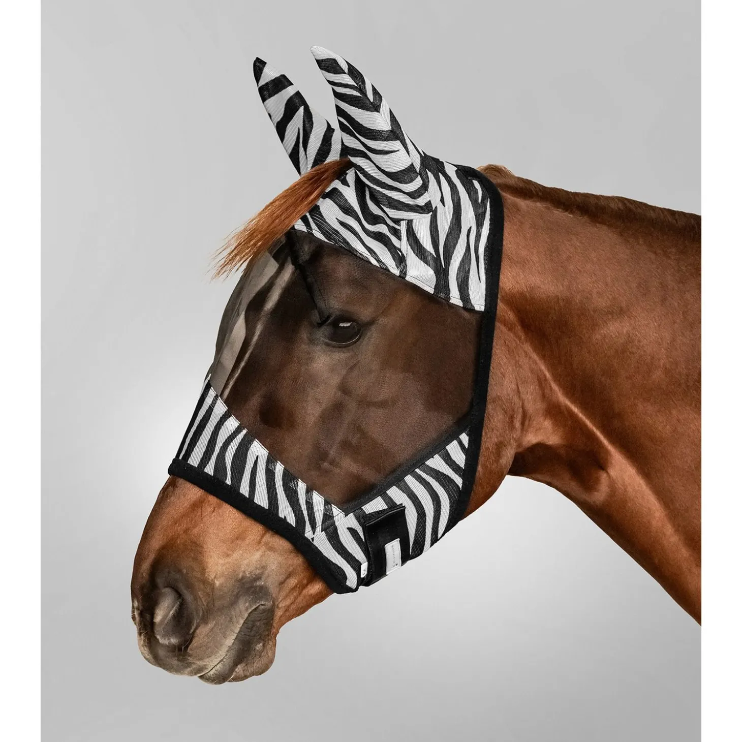 Waldhausen Vliegenmasker Zebra - Anti insect - Zwart Wit Print Cob