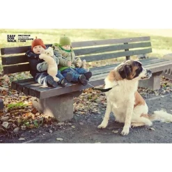 Waw Easy Dog Walk Zwart - Hondenriem-Schokdemper