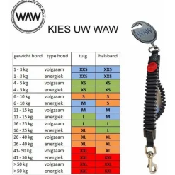 Waw Easy Dog Walk Zwart - Hondenriem-Schokdemper