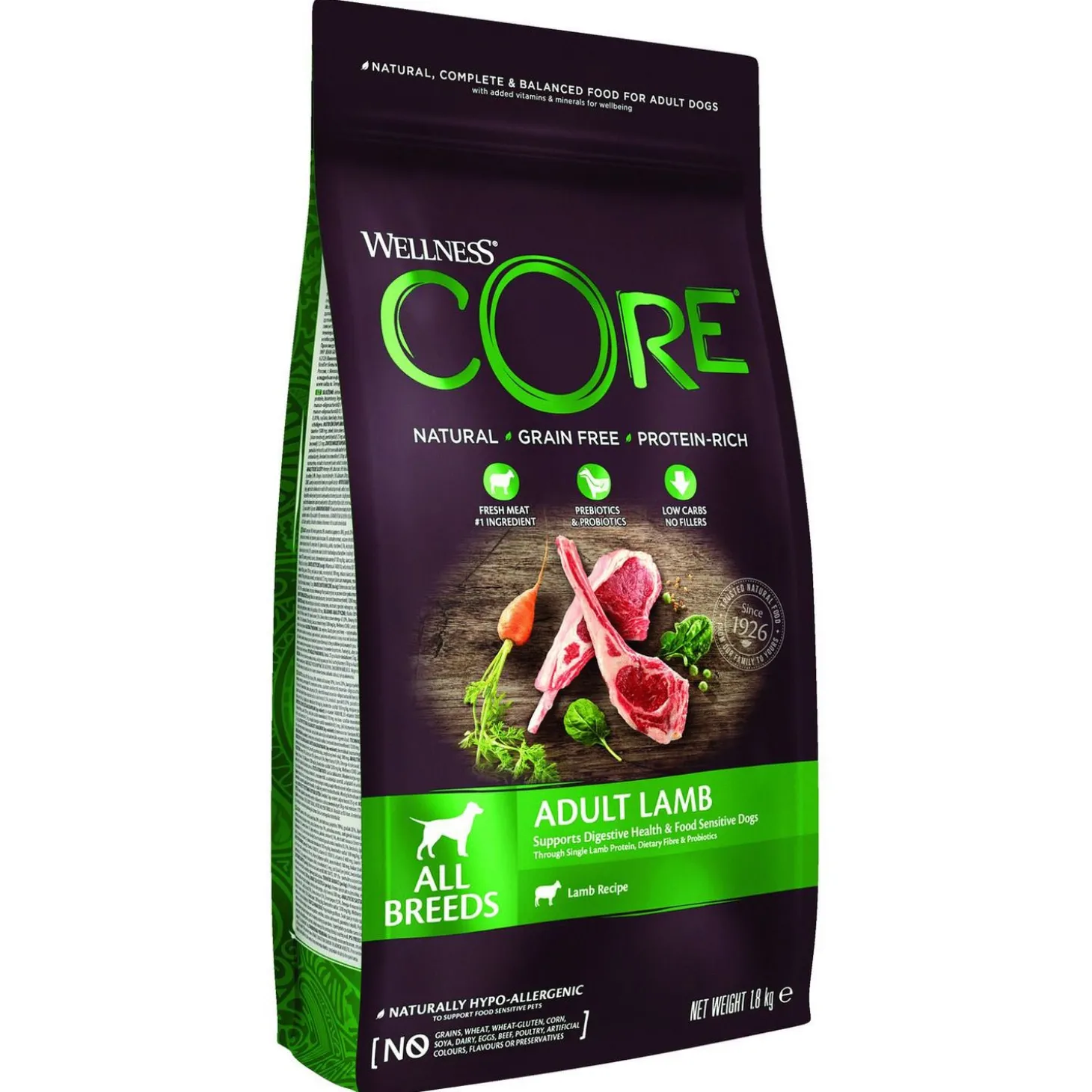 Wellness Core Grain Free Dog Adult Lam - Hondenvoer