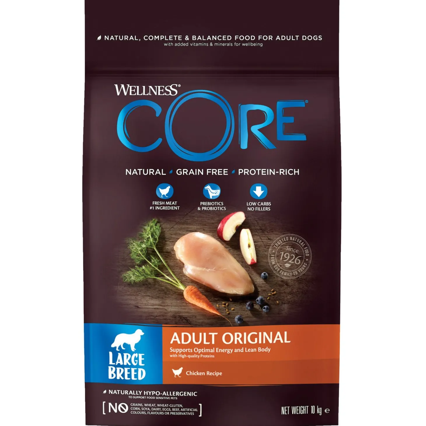 Wellness Core Grain Free Dog Large Breed Adult Kip - Hondenvoer