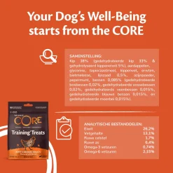 Wellness Core Training Treats Chicken Flavoured With Berries - Hondensnacks - Kip Bessen 170 g Voor Volwassen Honden Van Alle Rassen