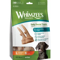 Whimzees Antler Stazak - Hondensnacks - 6 stuks Large