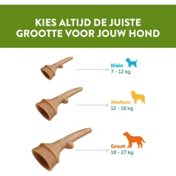 Whimzees Antler Stazak - Hondensnacks - 12 stuks Medium