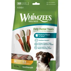 Whimzees Tandenborstel Stazak - Hondensnacks - Denta 11.4 cm 12 stuks Medium