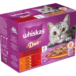 Whiskas 1+ Classic Variaties In Gelei Maaltijdzakjes Multipack - Kattenvoer - 12x85 g