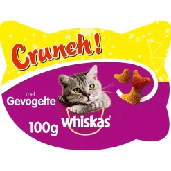 Whiskas Crunch - Kattensnack - Kip Kalkoen Eend 100 g