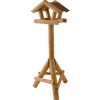 Wildbird Voederhuisje Gazebo Op Paal - Voederhuis - 27x27x114 cm Rood
