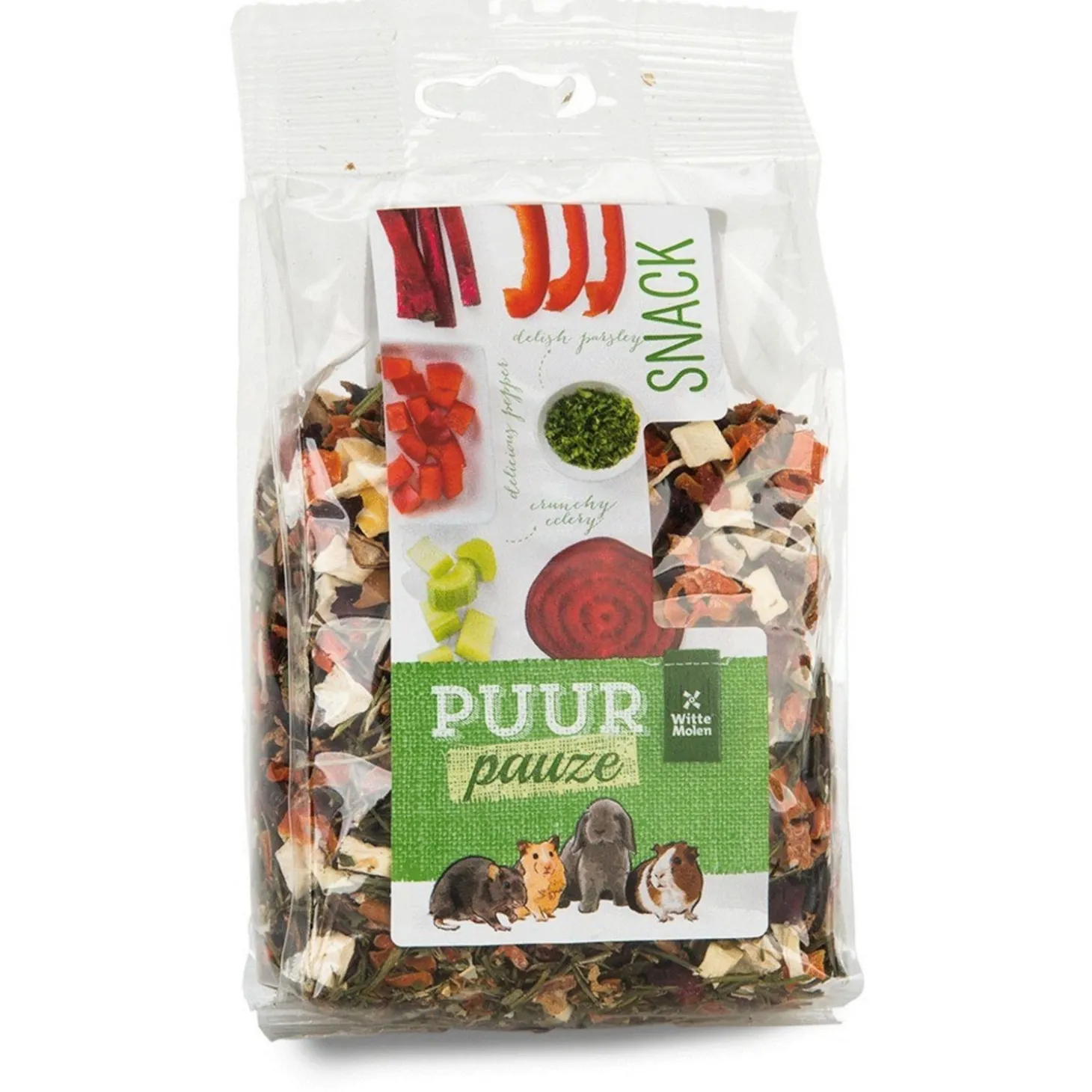 Witte Molen Puur Pauze Groenten- & Kruidensnack - Knaagdiersnack - 100 g