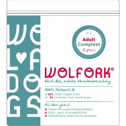 Wolfork №5 Adult Compleet Kipvrij - Diepvriesvoer - Kalkoen Lam Rund 850 g Kipvrij