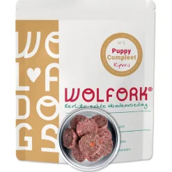 Wolfork №2 Puppy Compleet Kipvrij - Diepvriesvoer - Rund Kalkoen Lam 1.8 kg Kipvrij