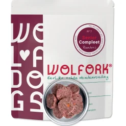 Wolfork №7 Senior Compleet Rundvrij - Diepvriesvoer - Kip Lam Kalkoen 1.8 kg Rundvrij