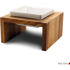 Wolters Foodstation Meshidai Teak&Wit - Hondenvoerbak