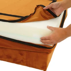 Wooff Boxspring Met Hoofdkussen - Hondenmatras - 75x55x28 cm Koper Medium