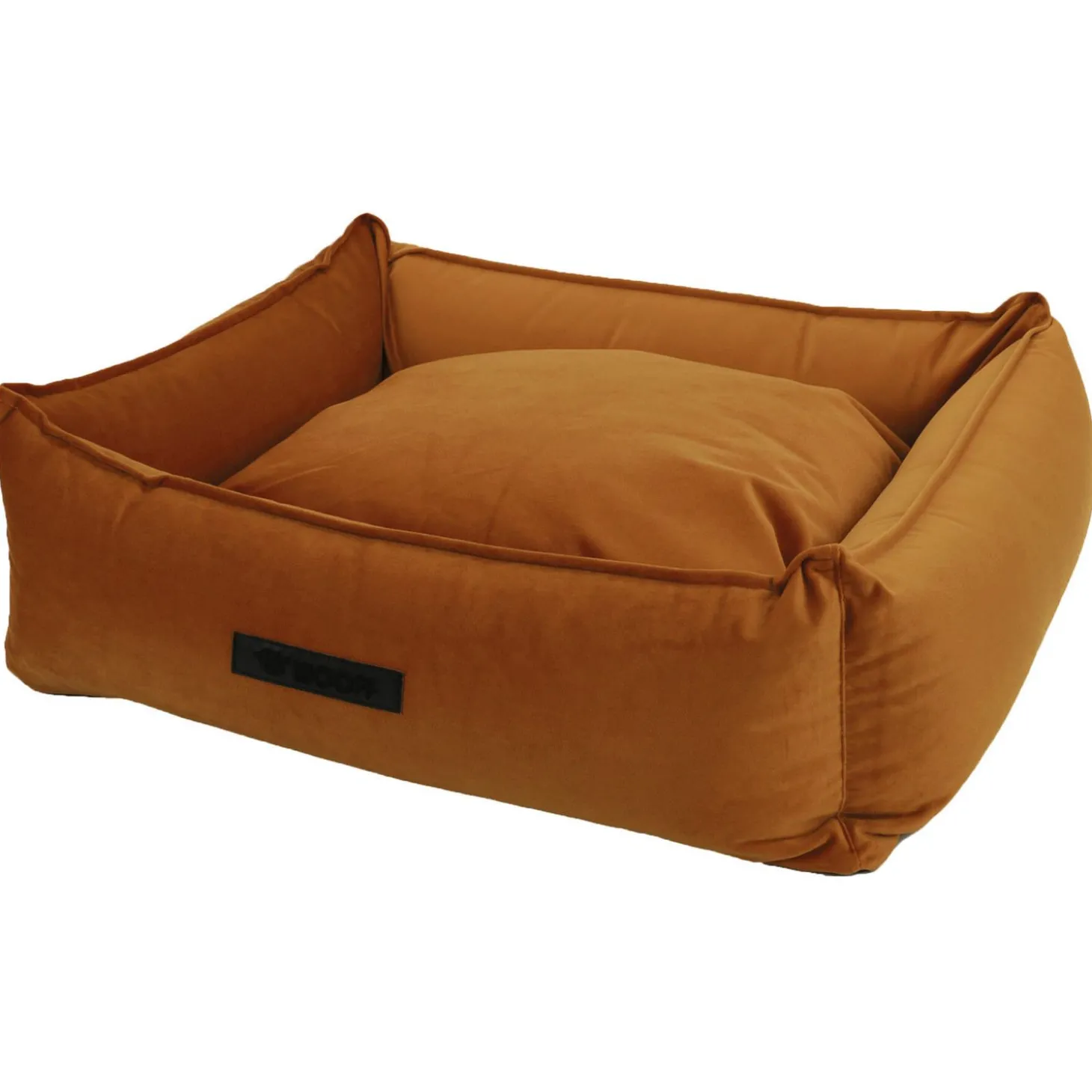 Wooff Mand Cocoon Velours Koper - Hondenmand