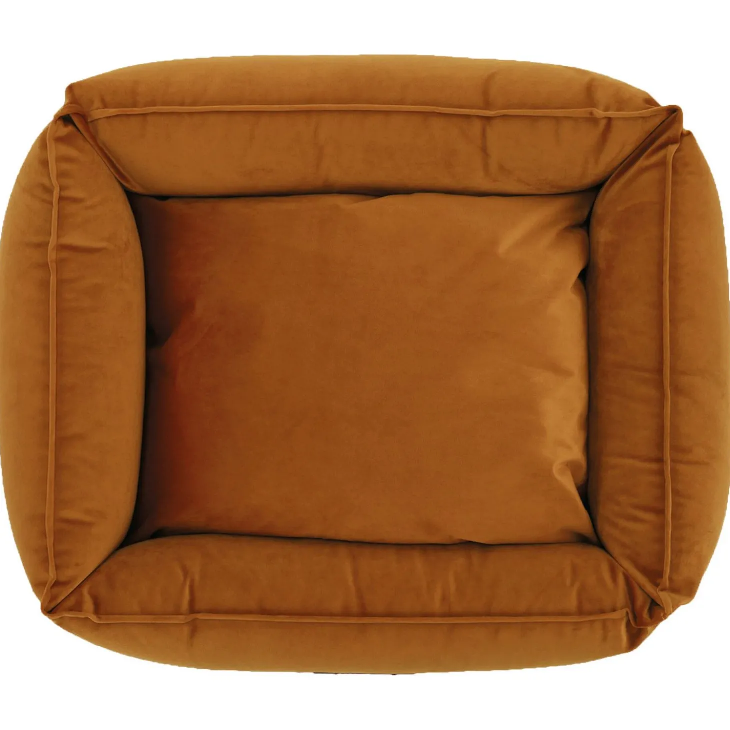 Wooff Mand Cocoon Velours Koper - Hondenmand