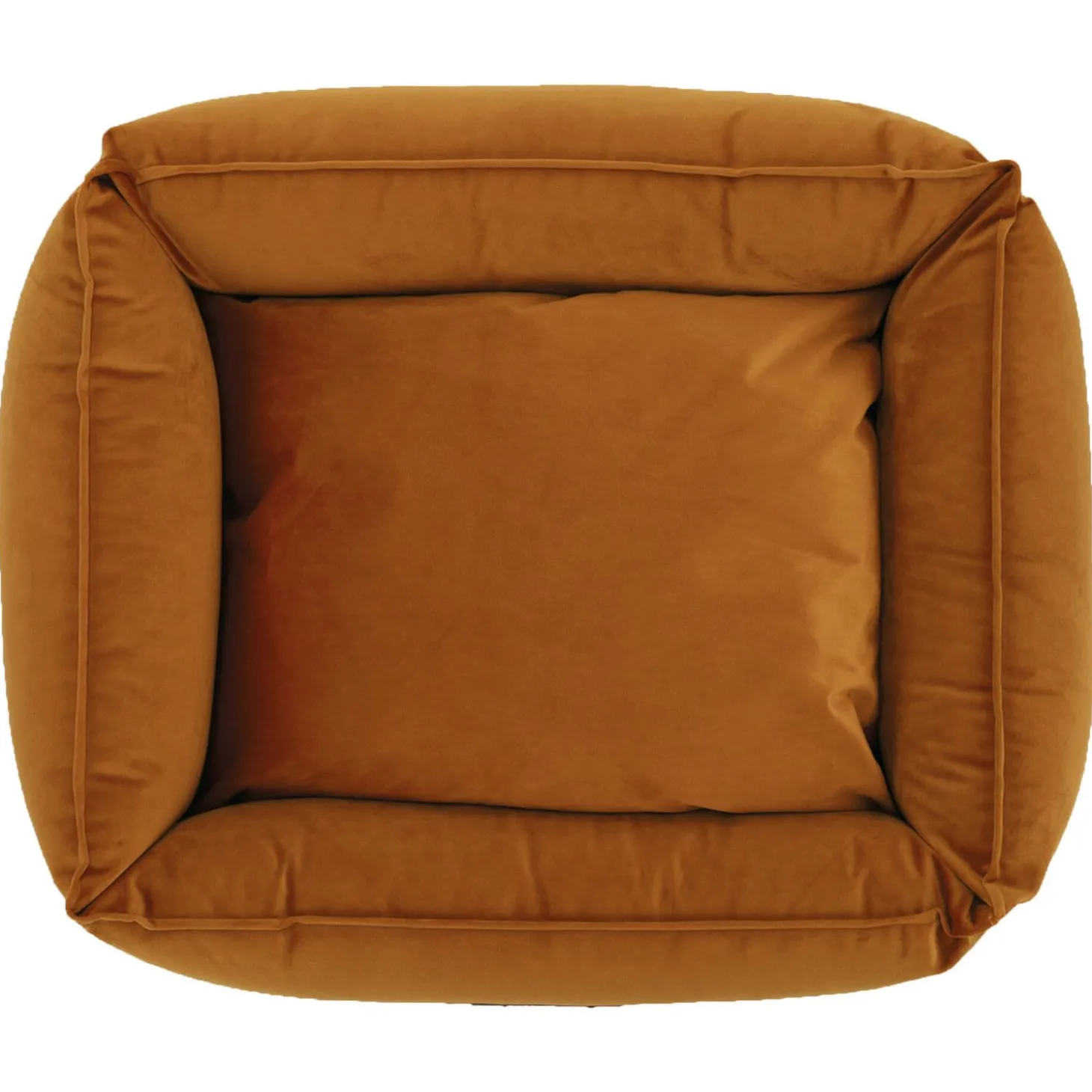 Wooff Mand Cocoon Velours Koper - Hondenmand