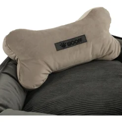 Wooff Pillow Dogbone - Hondenhoofdkussen - 40x20 cm Smoke