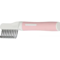 Zolux Anah Cat Getande Kam - Kattenvachtkam - 6x2.5x18 cm Pink Wit For Cat. Long Coats