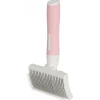 Zolux Anah Cat Retro Slicker Medium - Kattenvachtborstel - 9.2x5x17.5 cm Pink Wit For Cat. All Coat Types M