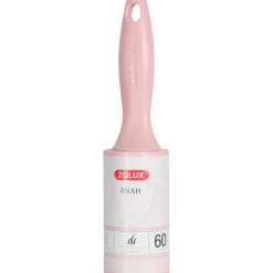 Zolux Anah Cat Roll - Anti-haar borstel - Ø5.3x23 cm Pink Wit For Cat. All Coat Types