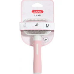 Zolux Anah Cat Zachte Slicker Medium - Kattenvachtborstel - 8.8x4x17 cm Pink Wit M