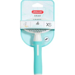 Zolux Puppy Soft Borstel - Hondenvachtborstel - 9x5.5x17 cm Wit Turquoise Voor Langhaar