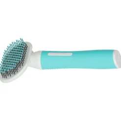Zolux Puppy Soft Slicker - Hondenvachtborstel - 6.4x4x16.5 cm Wit Turquoise Geschikt Voor Langhaar