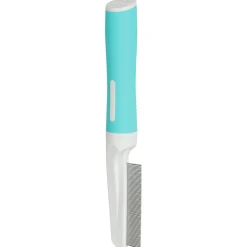Zolux Puppy Vlooienkam - Hondenvachtverzorging - 3.1x2.5x20 cm Wit Turquoise Voor Langhaar