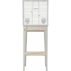 Zolux Vogelkooi Chic Loft Met Meubel - Vogelverblijven - 44.5x28x124 cm Wit