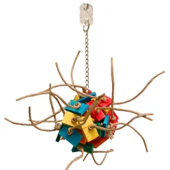 Zoo-Max Extreme Fireball - Vogelspeelgoed - 183 g Rood Blauw Oranje