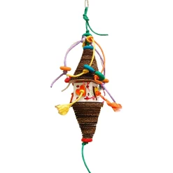 Zoo-Max Hubble Foraging Fun Tower - Vogelspeelgoed - 433 g Rood Blauw Oranje