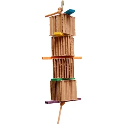 Zoo-Max Shredding Tower Honeycomb - Vogelspeelgoed - 188 g Rood Blauw Oranje
