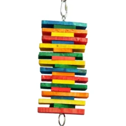 Zoo-Max Woody Accordion - Vogelspeelgoed - 254 g Rood Blauw Oranje